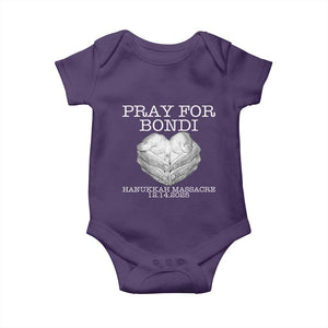 Pray for Bondi Australia Baby Onesie Hanukkah Memorial December 14 Tribute Support TS02 Purple Print Your Wear