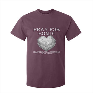 Pray for Bondi Australia T Shirt For Kid Hanukkah Memorial December 14 Tribute Support TS02 Maroon Print Your Wear
