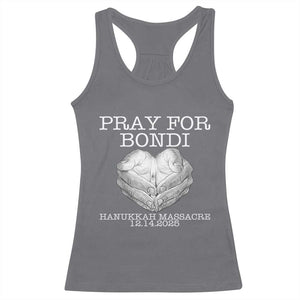 Pray for Bondi Australia Racerback Tank Top Hanukkah Memorial December 14 Tribute Support TS02 Charcoal Print Your Wear
