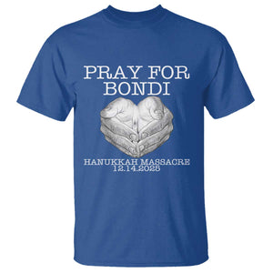 Pray for Bondi Australia T Shirt Hanukkah Memorial December 14 Tribute Support TS02 Royal Blue Print Your Wear