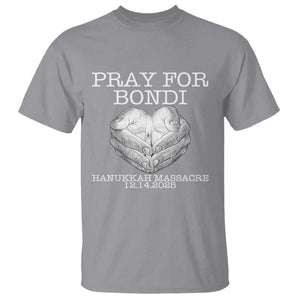 Pray for Bondi Australia T Shirt Hanukkah Memorial December 14 Tribute Support TS02 Sport Gray Print Your Wear