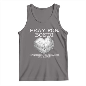 Pray for Bondi Australia Tank Top Hanukkah Memorial December 14 Tribute Support TS02 Deep Heather Print Your Wear