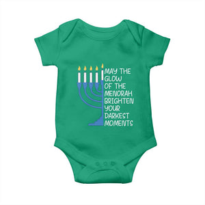 Jewish Faith and Pray Baby Onesie May The Glow Of The Menorah Brighten Your Darkest Moments TS02 Irish Green Print Your Wear