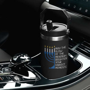 Jewish Faith and Pray Flip Straw Tumbler May The Glow Of The Menorah Brighten Your Darkest Moments TS02 Print Your Wear