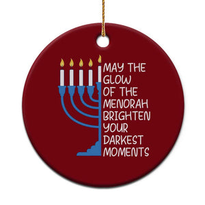 Jewish Faith and Pray Ceramic Ornament May The Glow Of The Menorah Brighten Your Darkest Moments TS02 1pc Red Print Your Wear