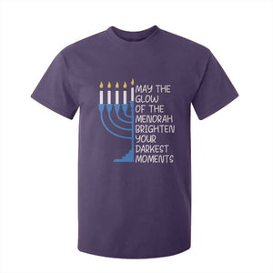 Jewish Faith and Pray T Shirt For Kid May The Glow Of The Menorah Brighten Your Darkest Moments TS02 Purple Print Your Wear