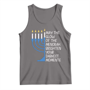 Jewish Faith and Pray Tank Top May The Glow Of The Menorah Brighten Your Darkest Moments TS02 Deep Heather Print Your Wear