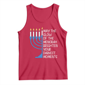 Jewish Faith and Pray Tank Top May The Glow Of The Menorah Brighten Your Darkest Moments TS02 Red Print Your Wear