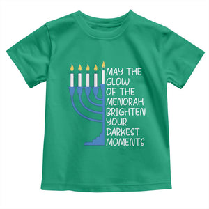 Jewish Faith and Pray Toddler T Shirt May The Glow Of The Menorah Brighten Your Darkest Moments TS02 Irish Green Print Your Wear