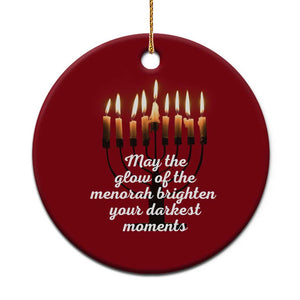 Jewish Faith and Pray Lights Ceramic Ornament May The Glow Of The Menorah Brighten Your Darkest Moments TS02 1pc Red Print Your Wear