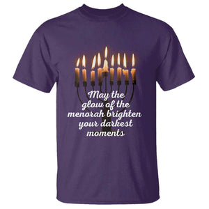 Jewish Faith and Pray Lights T Shirt May The Glow Of The Menorah Brighten Your Darkest Moments TS02 Purple Print Your Wear