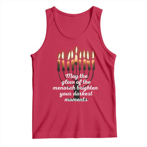 Jewish Faith and Pray Lights Tank Top May The Glow Of The Menorah Brighten Your Darkest Moments TS02 Red Print Your Wear