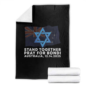 Jewish Strong Stand Together Throw Blanket Pray for Bondi Australia Hanukkah Dec 14 2025 Remembrance TS02 Black Print Your Wear