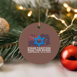 Jewish Strong Stand Together Ceramic Ornament Pray for Bondi Australia Hanukkah Dec 14 2025 Remembrance TS02 1pc Mocha Print Your Wear