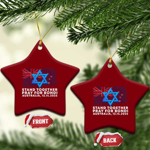 Jewish Strong Stand Together Ceramic Ornament Pray for Bondi Australia Hanukkah Dec 14 2025 Remembrance TS02 Print Your Wear