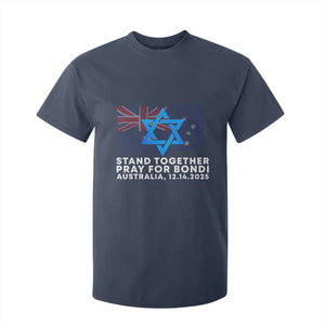 Jewish Strong Stand Together T Shirt For Kid Pray for Bondi Australia Hanukkah Dec 14 2025 Remembrance TS02 Navy Print Your Wear