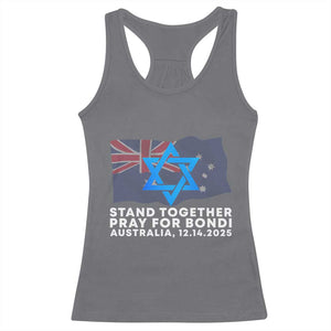 Jewish Strong Stand Together Racerback Tank Top Pray for Bondi Australia Hanukkah Dec 14 2025 Remembrance TS02 Charcoal Print Your Wear