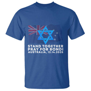 Jewish Strong Stand Together T Shirt Pray for Bondi Australia Hanukkah Dec 14 2025 Remembrance TS02 Royal Blue Print Your Wear