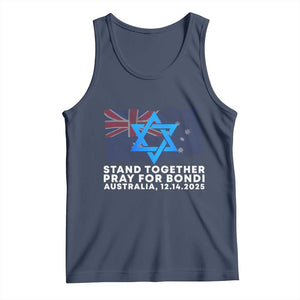 Jewish Strong Stand Together Tank Top Pray for Bondi Australia Hanukkah Dec 14 2025 Remembrance TS02 Navy Print Your Wear
