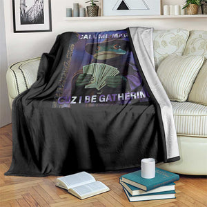 Funny Wizard Frog Fantasy Meme Throw Blanket Call Me Magic Cuz I Be Gathering MTG Gamer TS02 Print Your Wear