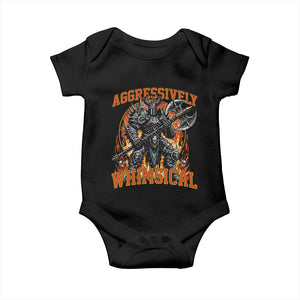 Chaotic Knight Metalcore Edgy Meme Aggressively Whimsical Baby Onesie Armor Metalheads Fairycore Tendencies TS02 Black Print Your Wear
