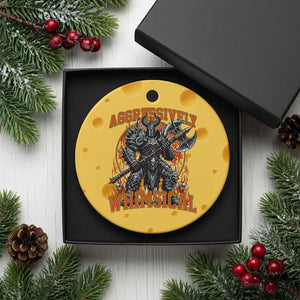 Chaotic Knight Metalcore Edgy Meme Aggressively Whimsical Ceramic Ornament Armor Metalheads Fairycore Tendencies TS02 1pc Yellow Cheese Print Your Wear