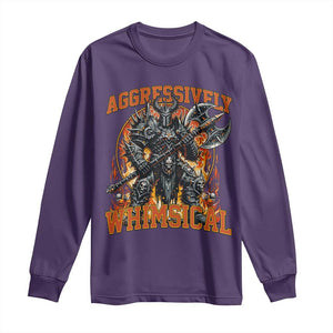 Chaotic Knight Metalcore Edgy Meme Aggressively Whimsical Long Sleeve Shirt Armor Metalheads Fairycore Tendencies TS02 Purple Print Your Wear