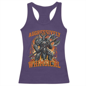Chaotic Knight Metalcore Edgy Meme Aggressively Whimsical Racerback Tank Top Armor Metalheads Fairycore Tendencies TS02 Purple Print Your Wear