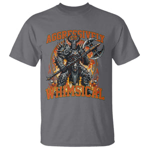 Chaotic Knight Metalcore Edgy Meme Aggressively Whimsical T Shirt Armor Metalheads Fairycore Tendencies TS02 Charcoal Print Your Wear
