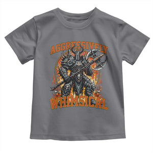 Chaotic Knight Metalcore Edgy Meme Aggressively Whimsical Toddler T Shirt Armor Metalheads Fairycore Tendencies TS02 Charcoal Print Your Wear