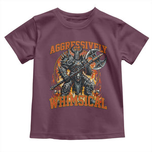 Chaotic Knight Metalcore Edgy Meme Aggressively Whimsical Toddler T Shirt Armor Metalheads Fairycore Tendencies TS02 Maroon Print Your Wear