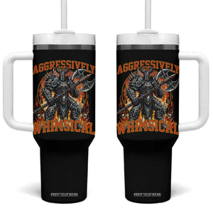 Chaotic Knight Metalcore Edgy Meme Aggressively Whimsical Tumbler With Handle Armor Metalheads Fairycore Tendencies TS02 One Size: 40 oz Black Print Your Wear