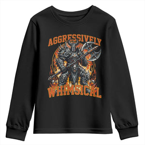 Chaotic Knight Metalcore Edgy Meme Aggressively Whimsical Youth Sweatshirt Armor Metalheads Fairycore Tendencies TS02 Black Print Your Wear