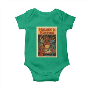 Houses and Humans Fantasy Tabletop Game Baby Onesie Retro RPG Dragons Board Game Roleplay Fans TS02 Irish Green Print Your Wear