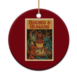 Houses and Humans Fantasy Tabletop Game Ceramic Ornament Retro RPG Dragons Board Game Roleplay Fans TS02 1pc Red Print Your Wear