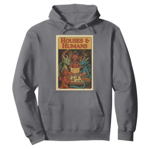 Houses and Humans Fantasy Tabletop Game Hoodie Retro RPG Dragons Board Game Roleplay Fans TS02 Charcoal Print Your Wear