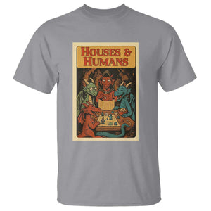 Houses and Humans Fantasy Tabletop Game T Shirt Retro RPG Dragons Board Game Roleplay Fans TS02 Sport Gray Print Your Wear