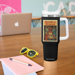 Houses and Humans Fantasy Tabletop Game Tumbler With Handle Retro RPG Dragons Board Game Roleplay Fans TS02 Print Your Wear
