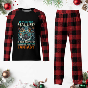 Is This the Real Life RPG Parody Fantasy Dice Plaid Pajama Set Funny Epic Tabletop Dungeon Roleplay Game Fans TS02 Buffalo Plaid Print Your Wear