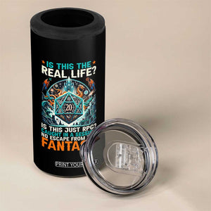 Is This the Real Life RPG Parody Fantasy Dice 4 in 1 Can Cooler Tumbler Funny Epic Tabletop Dungeon Roleplay Game Fans TS02 Print Your Wear