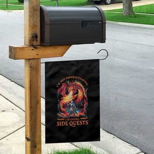 Im Not Procrastinating Im Doing Side Quests Garden Flag Fantasy Gamer Humor Epic Dragon RPG Adventure TS02 Print Your Wear