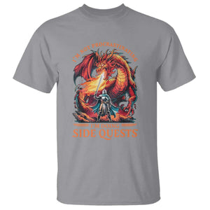 Im Not Procrastinating Im Doing Side Quests T Shirt Fantasy Gamer Humor Epic Dragon RPG Adventure TS02 Sport Gray Print Your Wear