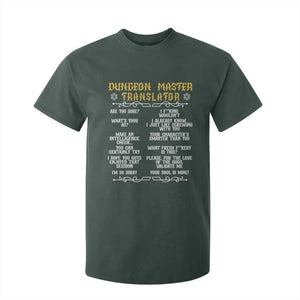Dungeon Master Translator RPG Humor T Shirt For Kid Sarcastic Tabletop Roleplay Game Masters and Players TS02 Dark Forest Green Print Your Wear