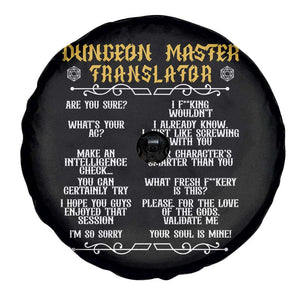 Dungeon Master Translator RPG Humor Spare Tire Cover Sarcastic Tabletop Roleplay Game Masters and Players TS02 Print Your Wear