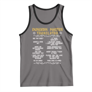 Dungeon Master Translator RPG Humor Tank Top Sarcastic Tabletop Roleplay Game Masters and Players TS02 Deep Heather Black Print Your Wear