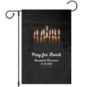 Pray for Bondi Australia Hanukkah Dec 14 2025 Garden Flag Menorah Lights Jewish Faith Memorial TS02 Black Print Your Wear