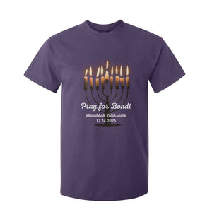 Pray for Bondi Australia Hanukkah Dec 14 2025 T Shirt For Kid Menorah Lights Jewish Faith Memorial TS02 Purple Print Your Wear