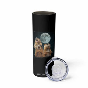 Funny Groundhog Meme Skinny Tumbler Woodchucks Under The Moon TS02 Print Your Wear