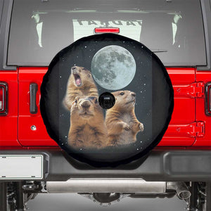 Funny Groundhog Meme Spare Tire Cover Woodchucks Under The Moon TS02 Black Print Your Wear