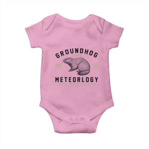 Groundhog Meteorology Baby Onesie Estd 1887 Accurate 50 Percent Of The Time Woodchuck TS02 Light Pink Print Your Wear